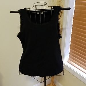 JM Collection Black Tank Top